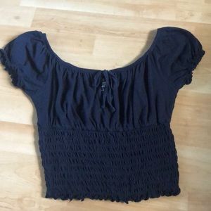 Pacsun smocked tie front top